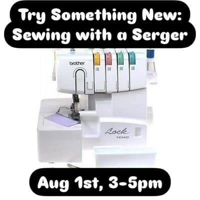 Join Spark Creatives at the Mariner Library for a drop-in style meeting to give you the chance to try using a serger!
 Some sewing experience is recommended, and this is meant to be a “test drive” sort of get together instead of a skill lesson. The machine we’ll have on-site is a Brother 1034D, which is a simple and reliable example of this kind of sewing machine. A serger is a machine often used for knit material and quick + easy finished seams. If you look at the inside of a tee shirt, the stitches holding the side seam together (under your arm and down your side) were probably done on a commercial serger!

https://meetu.ps/e/Pmxlf/ZTgF9/i